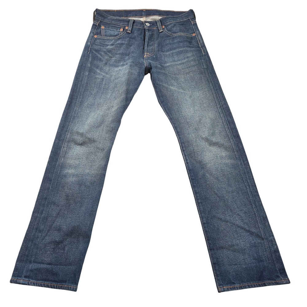 Levis 501 Jeans Mens 30x29 (tag 29x30) Original Straight Dark Wash Blue Denim
